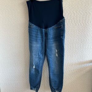 SONG Women’s Maternity Skinny Full‎ Panel Stretch Jeans Size XL